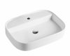 AQUAFORM - umywalka nablatowa TOLEDO 60 z otworem na baterię biała  AQ.448-0211161